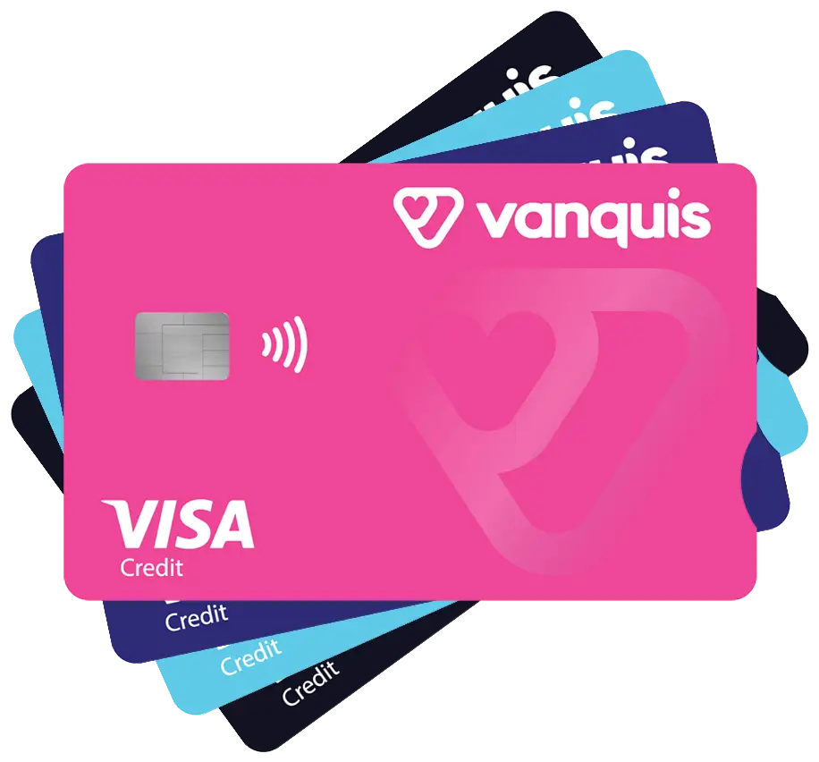Vanquis credit cards stacked Vanquis credit cards stacked